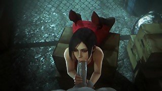 Resident Evil Ada Wong blowjob - (noname55)