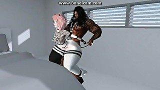 Emo girl giving a good ass for a black bull 2 - IMVU