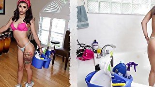 BANGBROS - Gostosa Gina Valentina Cleans House, Fucks Her Client