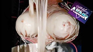 o_O ASMR Nuru & Slime Massage Wet Big Boobs Sounds (Closeup Part 2) --- Elle ASMR