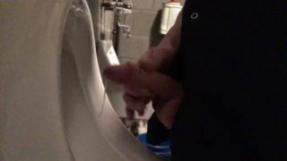 Urinal cumshot