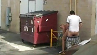 Outdoor Sex Behind A Trash Container