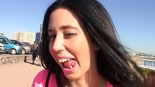 Her pierced tongue is good at sucking dick and her cunt fucks well