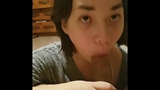 Blowjob with Facial and cum swallowing