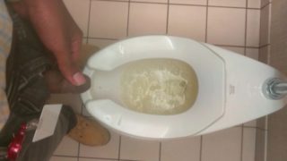 Black guy pisses at work