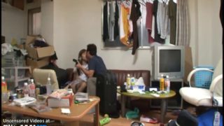 Japanese idol fucks horny fan at his home