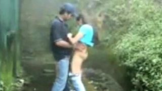 British Indian couple fuck in rain storm at hill station