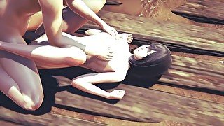 Attack On Titans Hentai - Mikasa boobjob and gets fucked while playing with her tits