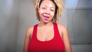 Amazing big boobs ebony babe tease on cam