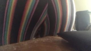 Shaking my ass in rainbow shorts(only fans and snap: babygirl00324) 
