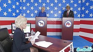 donald trump and hillary clinton fucking bernie sanders and megan kelly in presi