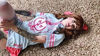 D.Va Passionate Deepthroat and Cowgirl Sex - Cosplay