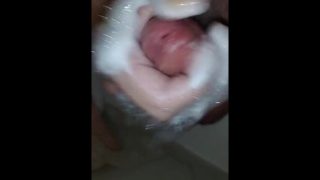 Stroking My Big Throbbing Horny Dick While Taking A Bath Part 4