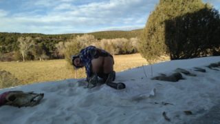 Furry Femboy Outdoor Dildo Fun