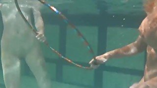 Underwater acrobatics lesbians Irina Barna and Anna Feher