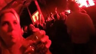 Public cock sucking at a concert