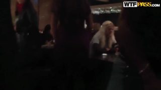 Beauteous brunette Alon is blowing my cock in public