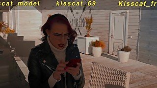 Kiss Cat love Breakfast with Sausage - Public Agent Pickup Russian Student for Outdoor Sex 4k