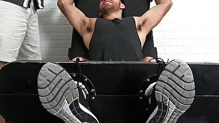 Hairy stallion Jackson Grant gets restrained and tickled