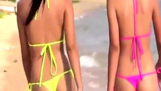 Sexy  Young Thai girls in thong bikini