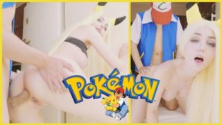 Pokemon. Ash fucks Pikachu in sweet anal and cum inside