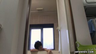 Japanese milf an kanoh takes a bath with stepson and gets her hairy cunt licked