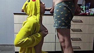 Pikachu girl blowjob