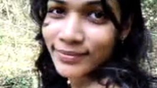 srilankan awanthi nangi undressing in a forest