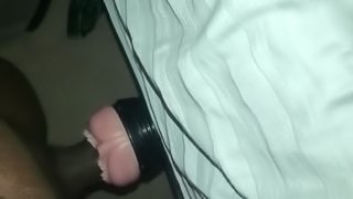 STR8 MARRIED 6’8 BODYBUILDER FUCKS FLESHLIGHT BLAST THICK CUM