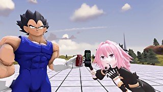 Cock Comparison with Astolfo's Big Femboi Dick - The Virgin Saiyan Prince Loses to the Chad Stolfo