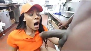 A quickie with the fast food worker