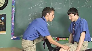 School twink make out and ass bang hard