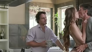Guys have sex with likable girl in kitchen instead of breakfast