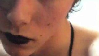 Sexy Emo CD plays with herself