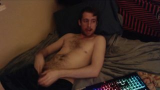 Horny stud fondles, shows off his uncut cock and teases on live webcam. Gay