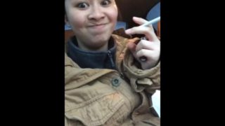 Girl Smoking in a Car | MissDeeNicotine
