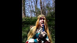 crossdress Zelda forest blow trap cosplay