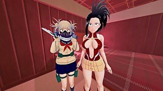 HOT THREESOME WITH HIMIKO AND MOMO - 4K MY HERO ACADEMIA PORN