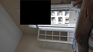 window naked masturbation for the smoker neighbor