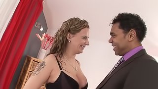 Sexy Tattooed Cougar Gets A Rough Interracial Bang