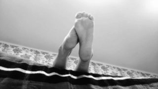 Feet Foot Fetish Ignore - Black and White Artsy High Arched Soles In Your Face