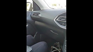 Srep mom Caught Fucking with step son in the Car after Date, Screaming Orgasms