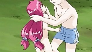 Dude is happy when his pink haired girlfriend sucks his strong lollicock