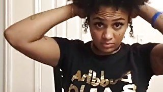 Inked Ebony ghetto slut on phone sex chat