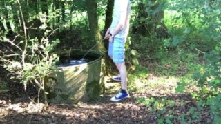 pissing in a public water tank