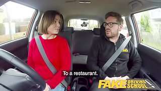 Fake Driving School Jealous learner with great tits wants hard fucking