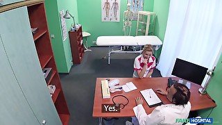 Natural body nurse fucked on the hospital bed by a doctor