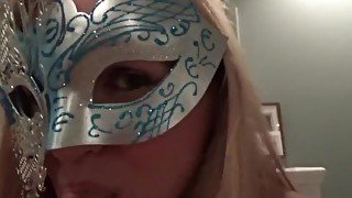 Hot Blonde Masked Milf With Big Natural Tits Sucking and Fucking