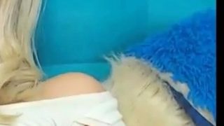 Shemale tranny enjoying solo masturbation