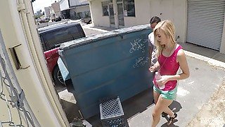 Sinful chick Alexa Grace gets fucked near the garbage bin